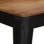 Mesa de comedor de madera maciza de acacia y acero 120x60x76 cm de vidaXL, Mesas de cocina y de comedor - Ref: Foro24-246295,...