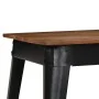 Mesa de comedor de madera maciza de acacia y acero 120x60x76 cm de vidaXL, Mesas de cocina y de comedor - Ref: Foro24-246295,...