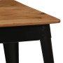 Mesa de comedor de madera maciza de acacia y acero 120x60x76 cm de vidaXL, Mesas de cocina y de comedor - Ref: Foro24-246295,...