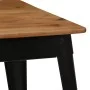 Mesa de comedor de madera maciza de acacia y acero 120x60x76 cm de vidaXL, Mesas de cocina y de comedor - Ref: Foro24-246295,...