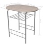 Juego de barra de desayuno MDF de vidaXL, muebles para cocinas y comedores - Ref: Foro24-243002, Precio: 114,20 €, Descuento: %