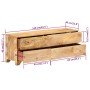 Mueble para TV madera maciza de mango 110x30x40 cm de vidaXL, Muebles TV - Ref: Foro24-246144, Precio: 311,49 €, Descuento: %