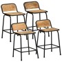 Taburetes de barra 4 uds 46x35,5x70 cm madera maciza de mango en Taburetes de cocina | Comprar online en Foru.es