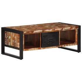 Mesa de centro multicolor 90x50x36 cm madera maciza reciclada en Mesas de centro | Comprar online en Foru.es