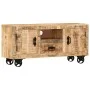 Mueble para la TV de madera de mango rugosa 110x30x50 cm de vidaXL, Muebles TV - Ref: Foro24-243983, Precio: 224,23 €, Descue...