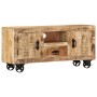 Mueble para la TV de madera de mango rugosa 110x30x50 cm de vidaXL, Muebles TV - Ref: Foro24-243983, Precio: 229,22 €, Descue...