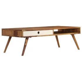 Mesa de centro de madera maciza de sheesham 110x50x35 cm de vidaXL, Mesas de centro - Ref: Foro24-246223, Precio: 172,18 €, D...