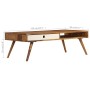 Mesa de centro de madera maciza de sheesham 110x50x35 cm de vidaXL, Mesas de centro - Ref: Foro24-246223, Precio: 174,88 €, D...