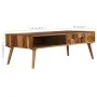 Mesa de centro madera maciza sheesham acabado miel 110x50x37 cm de vidaXL, Mesas de centro - Ref: Foro24-246201, Precio: 156,...