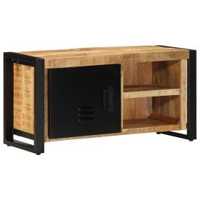 Mueble de TV madera maciza de mango rugosa 80x30x40 cm en Muebles TV | Comprar online en Foru.es