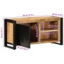 Mueble de TV madera maciza de mango rugosa 80x30x40 cm en Muebles TV | Comprar online en Foru.es