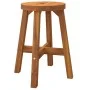 Taburete redondo madera maciza de acacia marrón 38x38x45 cm de vidaXL, Taburetes y sillas plegables - Ref: Foro24-153331, Pre...