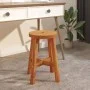 Round solid acacia wood stool in brown, 38x38x45 cm by vidaXL, Folding stools and chairs - Ref: Foro24-153331, Price: 39,13 €...