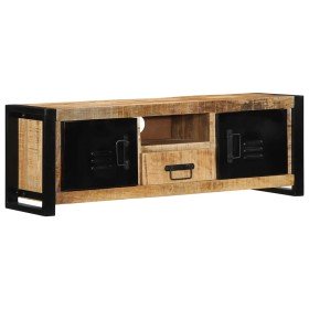 Mueble de TV madera maciza de mango rugosa 100x30x35 cm en Muebles TV | Comprar online en Foru.es