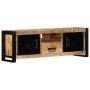 Mueble de TV madera maciza de mango rugosa 100x30x35 cm en Muebles TV | Comprar online en Foru.es