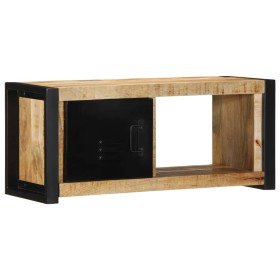 Mueble para la TV 80x30x35 madera maciza mango rugosa en Muebles TV | Comprar online en Foru.es