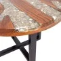 Mesa de centro de resina de teca 60 cm de vidaXL, Mesas de centro - Ref: Foro24-243466, Precio: 150,75 €, Descuento: %