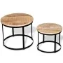 Round coffee table set 2 pcs rough mango wood 40 cm/50 cm by vidaXL, Coffee table - Ref: Foro24-244006, Price: 98,75 €, Disco...