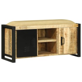 Gabinete de banco Marrón Madera maciza de Mango en Bancos para recibidores y almacenamiento | Comprar online en Foru.es