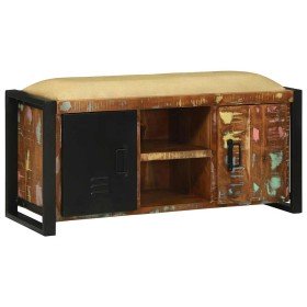 Gabinete de banco Multicolor Madera maciza recuperada en Bancos para recibidores y almacenamiento | Comprar online en Foru.es