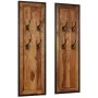 Percheros 2 unidades de madera maciza de sheesham de vidaXL, Percheros para sombreros y abrigos - Ref: Foro24-246232, Precio:...