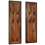 Percheros 2 unidades de madera maciza de sheesham de vidaXL, Percheros para sombreros y abrigos - Ref: Foro24-246232, Precio:...