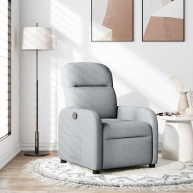 Sillón reclinable de tela gris claro en Sillones | Comprar online en Foru.es