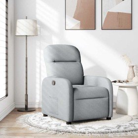 Sillón reclinable de tela gris claro en Sillones | Comprar online en Foru.es