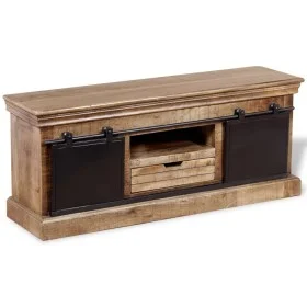 Mueble TV 2 puertas correderas madera maciza mango 110x30x45 cm de vidaXL, Muebles TV - Ref: Foro24-244019, Precio: 324,27 €,...