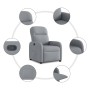 Sillón reclinable de tela gris claro en Sillones | Comprar online en Foru.es