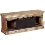 Mueble TV 2 puertas correderas madera maciza mango 110x30x45 cm de vidaXL, Muebles TV - Ref: Foro24-244019, Precio: 324,27 €,...