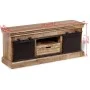 Mueble TV 2 puertas correderas madera maciza mango 110x30x45 cm de vidaXL, Muebles TV - Ref: Foro24-244019, Precio: 324,27 €,...
