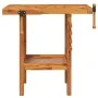 Banco trabajo con tornillos de banco madera acacia 92x48x83cm de vidaXL, Mesas de trabajo - Ref: Foro24-153319, Precio: 135,1...