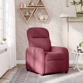Sillón reclinable de tela rojo tinto en Sillones | Comprar online en Foru.es
