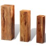 Soportes para plantas 3 unidades madera maciza sheesham marrón de vidaXL, Soportes para macetas - Ref: Foro24-244357, Precio:...