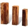 Soportes para plantas 3 unidades madera maciza sheesham marrón de vidaXL, Soportes para macetas - Ref: Foro24-244357, Precio:...