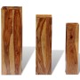 Soportes para plantas 3 unidades madera maciza sheesham marrón de vidaXL, Soportes para macetas - Ref: Foro24-244357, Precio:...