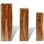 Soportes para plantas 3 unidades madera maciza sheesham marrón de vidaXL, Soportes para macetas - Ref: Foro24-244357, Precio:...