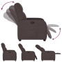 Sillón reclinable de tela marrón oscuro en Sillones | Comprar online en Foru.es