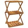 Estantería plegable 3 alturas madera acacia marrón 43x31x63 cm de vidaXL, Librerías y estanterías - Ref: Foro24-153329, Preci...