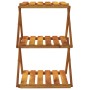 Estantería plegable 3 alturas madera acacia marrón 43x31x63 cm de vidaXL, Librerías y estanterías - Ref: Foro24-153329, Preci...