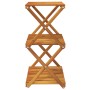 Estantería plegable 3 alturas madera acacia marrón 43x31x63 cm de vidaXL, Librerías y estanterías - Ref: Foro24-153329, Preci...