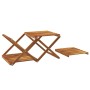 Estantería plegable 3 alturas madera acacia marrón 43x31x63 cm de vidaXL, Librerías y estanterías - Ref: Foro24-153329, Preci...