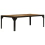 Mesa de centro de madera maciza de mango rugosa y acero 110 cm de vidaXL, Mesas de centro - Ref: Foro24-246631, Precio: 149,0...