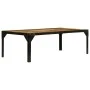 Mesa de centro de madera maciza de mango rugosa y acero 110 cm de vidaXL, Mesas de centro - Ref: Foro24-246631, Precio: 146,6...