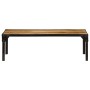 Mesa de centro de madera maciza de mango rugosa y acero 110 cm de vidaXL, Mesas de centro - Ref: Foro24-246631, Precio: 149,0...
