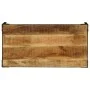 Mesa de centro de madera maciza de mango rugosa y acero 110 cm de vidaXL, Mesas de centro - Ref: Foro24-246631, Precio: 146,6...
