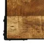 Mesa de centro de madera maciza de mango rugosa y acero 110 cm de vidaXL, Mesas de centro - Ref: Foro24-246631, Precio: 146,6...