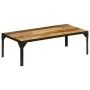 Mesa de centro de madera maciza de mango rugosa y acero 110 cm de vidaXL, Mesas de centro - Ref: Foro24-246631, Precio: 146,6...