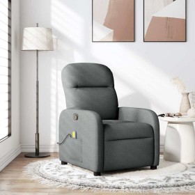 Sillón reclinable de masaje de tela gris oscuro en Sillones | Comprar online en Foru.es